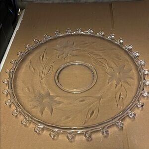 Etched Lariat 13 1/2 inch Floral platter